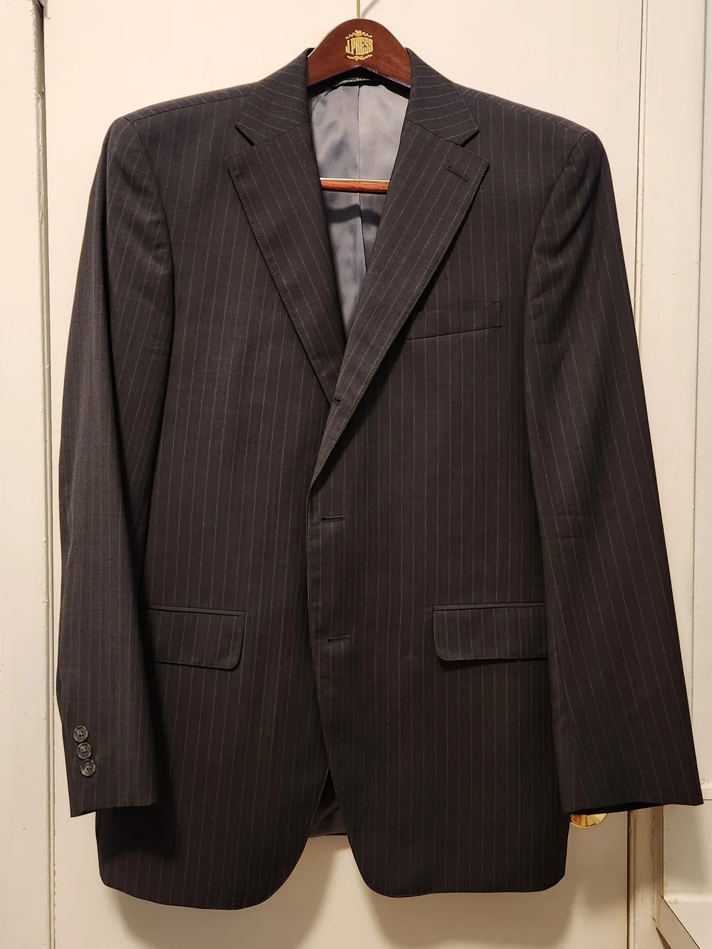 Men's J Press Charcoal Pinstripe Suit 40R